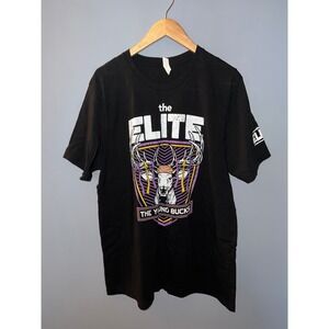 The Elite The Young Bucks Wrestling T-Shirt Mens XL Black Bella Canvas AEW Tee